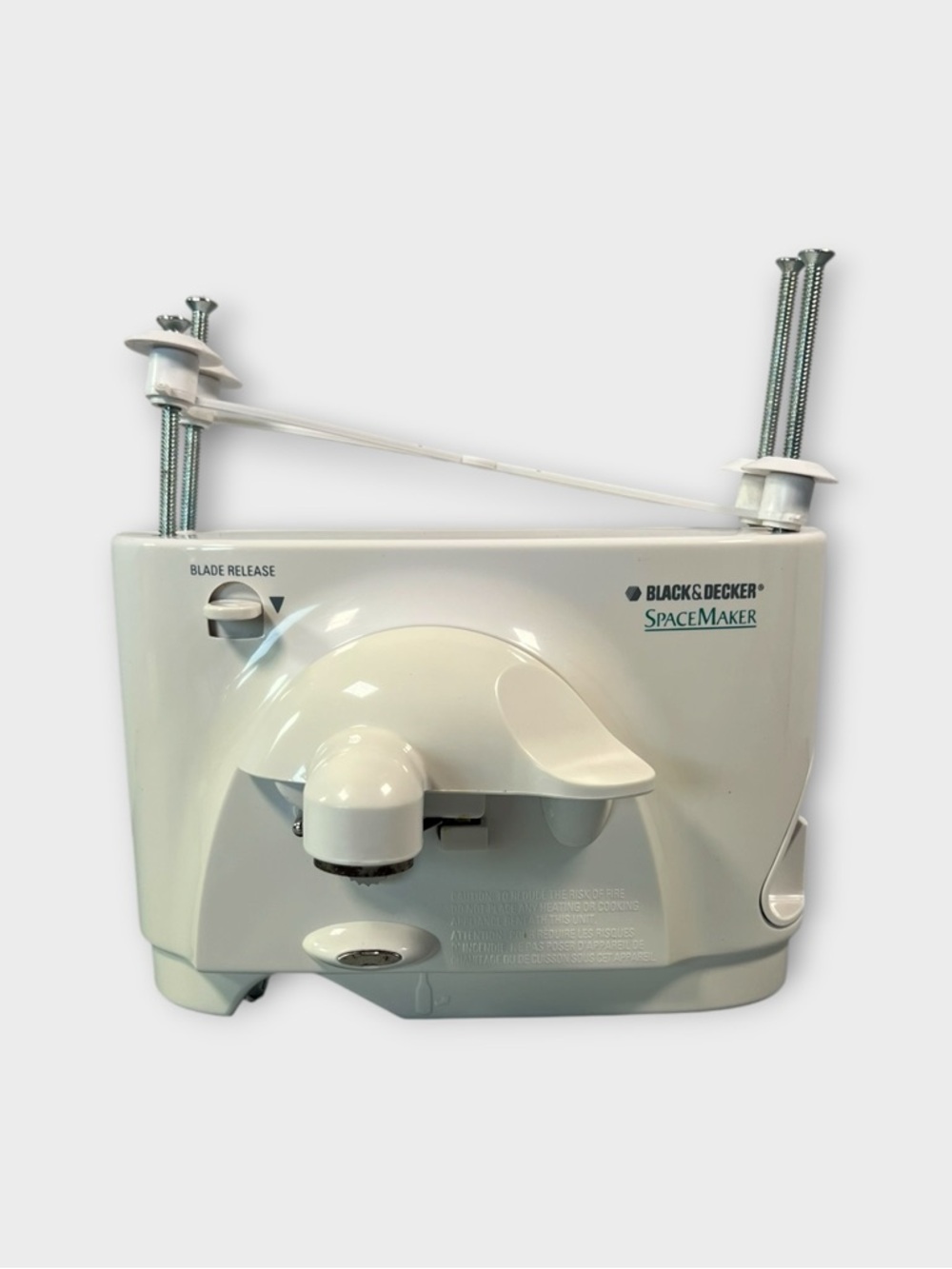 BLACK & DECKER Spacemaker Can Opener EC85 White Under Cabinet Mount Tested